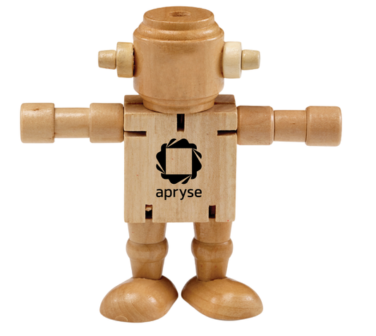 Apryse Wooden Robot - Black logo