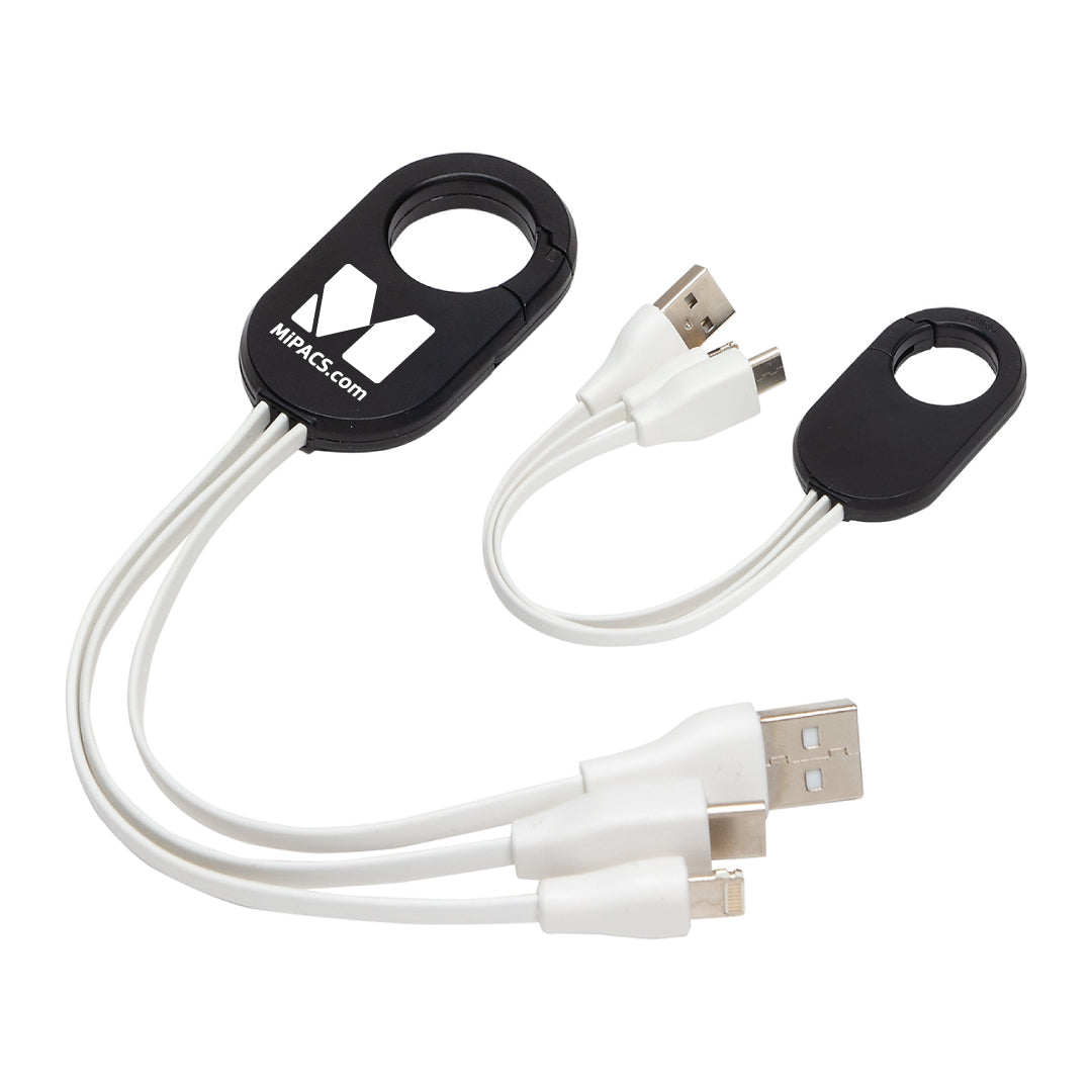 Apryse Triad 3In1 Cable With Carabiner Clip