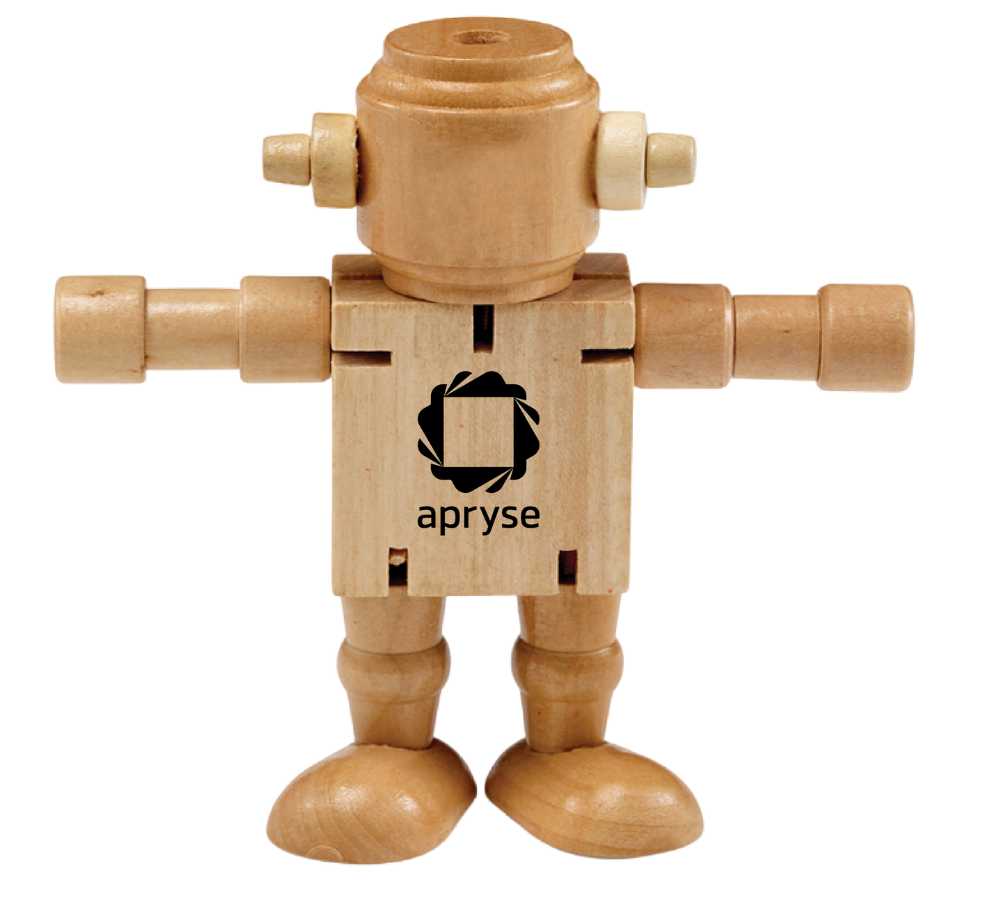 Apryse Wooden Robot - Black logo