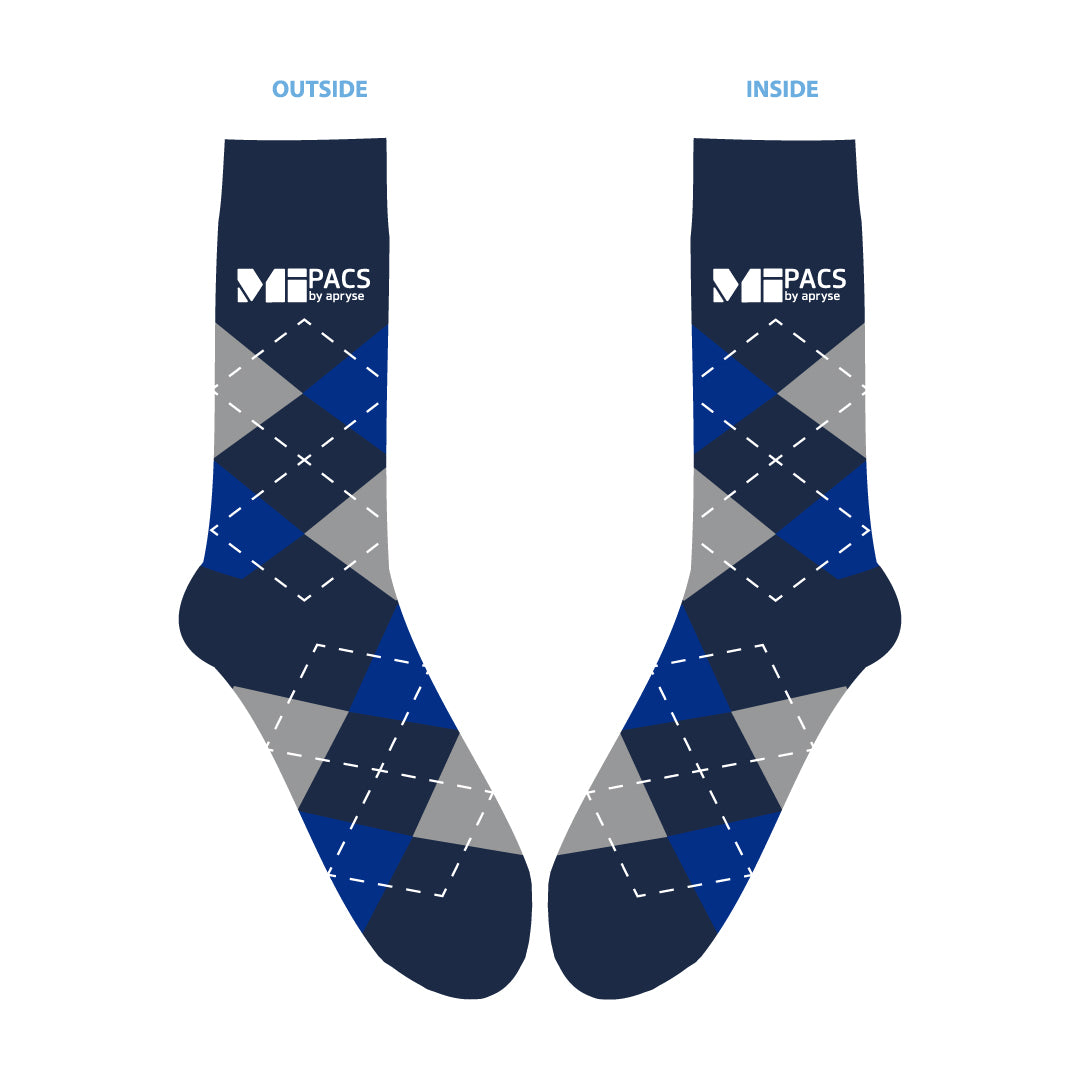 MiPacs knitted socks- Navy Pattern