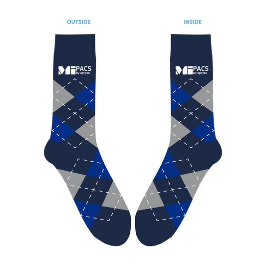 MiPacs knitted socks- Navy Pattern