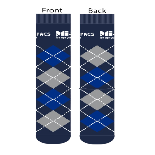 MiPacs knitted socks- Navy Pattern